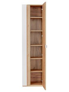 Шкафчик для ванной комнаты высокий с зеркалом CAPRI / CAPRI WHITE 803B;білий/білий глянець;