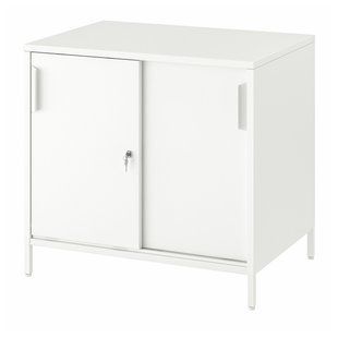 Шкаф с раздвижными дверцами, белый, 80x55x75 см. TROTTEN / 404.747.61