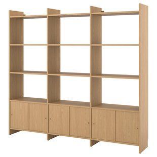 Комбинация с раздвижными дверями, 9 полок/имитация дуба, 238x35x212 см LADMAKARE / 695.639.88