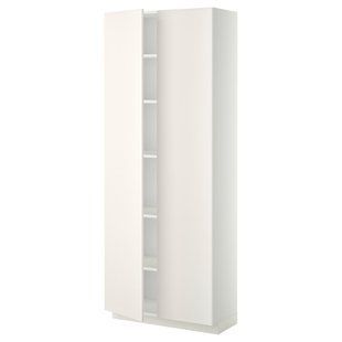 Висока шафа/полиці, білий/Веддінге білий, 80x37x200 см METOD / 194.667.01