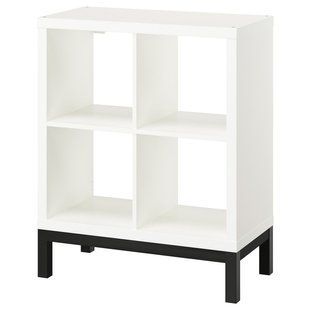 Полка с несущим каркасом, бело-черная, 77x94 см. KALLAX / 094.426.40
