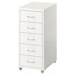 Комод на колесиках, белый, 28х65 см HELMER / 006.199.02