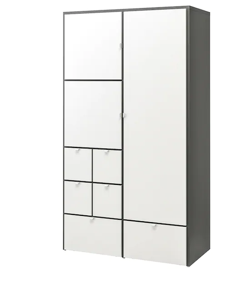 Шкаф VISTHUS 122 см / 904.934.46;сірий/білий; VISTHUS магазин Glance Шкаф VISTHUS 122 см / 904.934.46;сірий/білий;
