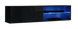 TV тумба со стеклянной полкой Switch 120 / 27 ZZ SW RTV 4;корпус - чорний, фронт - чорний глянець;120x30x40;