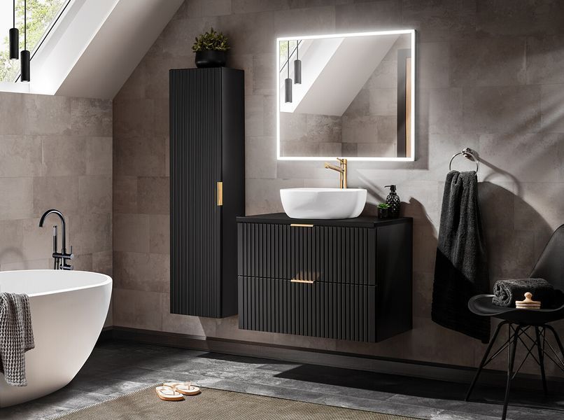Комплект меблів для ванної ADEL BLACK / SET -ADB B 80 CM SMILE 40 3;