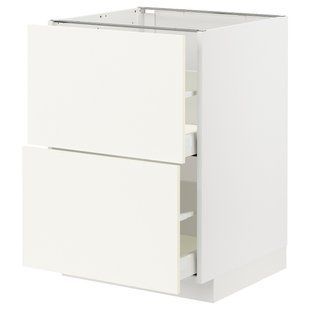 Sz stj 2fr/2w sz, білий/Vallstena білий, 60x60 см METOD/MAXIMERA / 495.071.68
