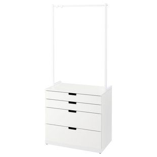 Комод, 4 шухляди, білий, 80x192 см NORDLI / 893.368.72
