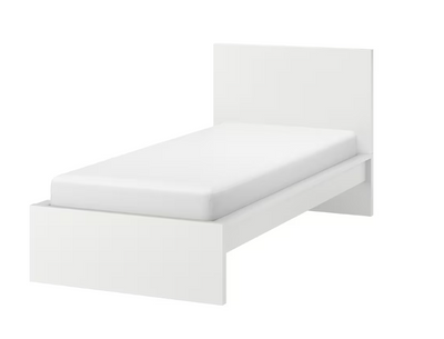 Кровать MALM односпальная / 002.494.87;білий;90х200;