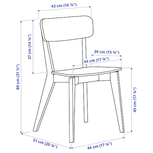 Кухонный стул LISABO / 004.572.35;ясен;