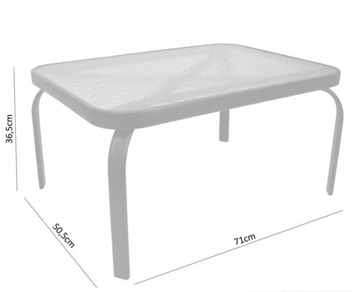 Набір садових меблів NEO з столиком / NEO9924;сірий;