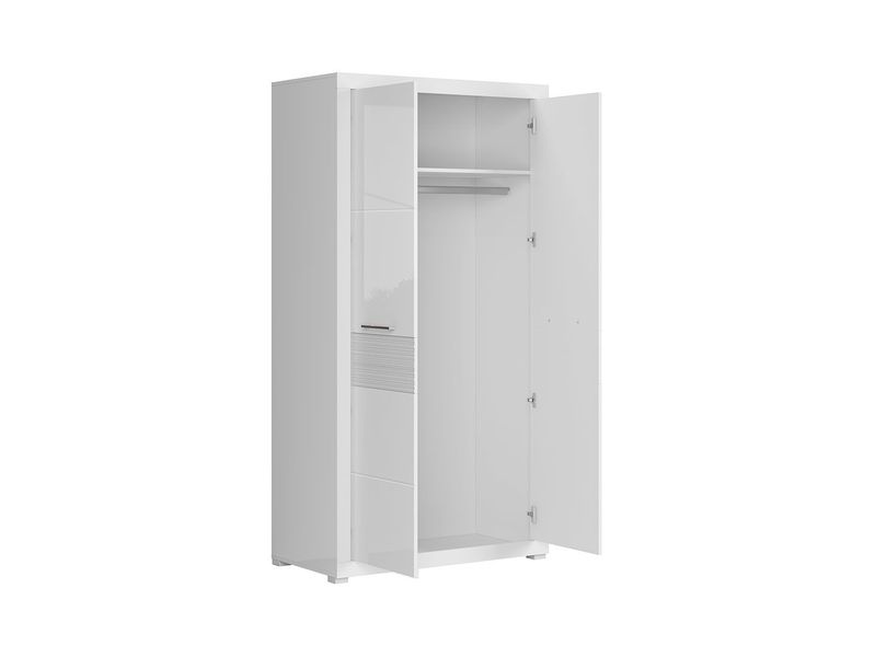 Шкаф Flames 105x201,5 см / S428-SZF2D-BIP;білий глянець;