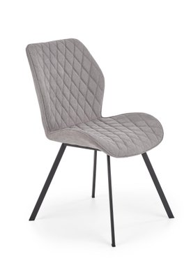 Кухонний стілець K360 / V-CH-K/360-KR-POPIELATY;сірий/чорний;