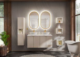 Комплект для ванної кімнати VIVA CASHMERE / SET-VIC B WHITE 120 CM UN LOLA GW;