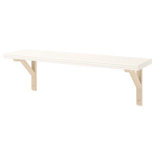 Настінна полиця, білий/осика, 80x20 см BERGSHULT/SANDSHULT / 293.260.41