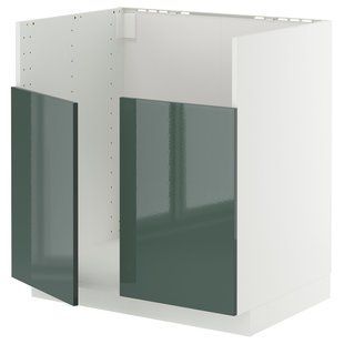 Шафа TALLSJ&Ouml;N, білий/KALLARP темно-сіро-зелений глянець, 80x60 см METOD / 095.864.88
