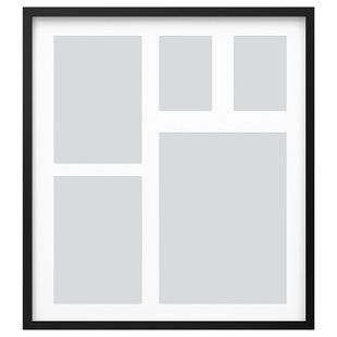 Рамка на 5 фотографий, черная, 64x71 см. RODALM / 405.537.15