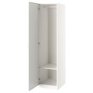 Комбінація шаф, білий/дзеркало, 50x60x201 см PAX/AHEIM / 693.361.56