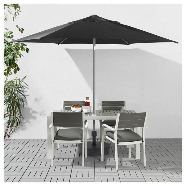 Садова парасолька з підставкою KUGGO / LINDOJA 246 см / 092.676.17;чорний;