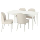 Стол и 4 стула, белый/светло-бежевый (Kilanda), 155/215x87 см. ROSENTORP/ROSENTORP / 796.101.40 ROSENTORP/ROSENTORP магазин Glance