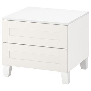 Комод, 2 шухляди, білий/Саннідал білий, 60x57x53 см PLATSA / 794.878.52