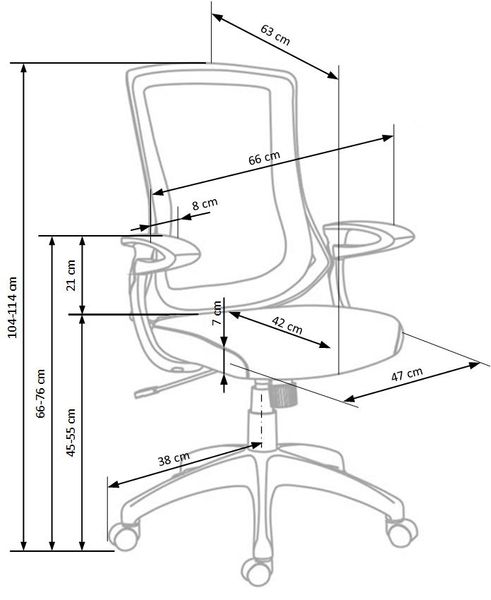 Офісне крісло IGOR / V-CH-IGOR-FOT-POPIEL;сірий;