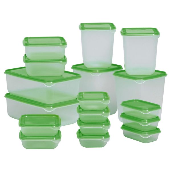 Пищевые контейнеры PRUTA 17 шт. / 601.496.73;зелений;пластик;