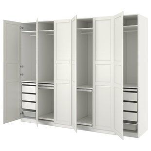 Комплект шкафа, белый/белый, 300x60x236 см PAX/TYSSEDAL / 794.780.89