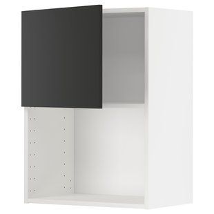 Настенный шкаф для микроволновой печи, белый/матовый антрацит Nickebo, 60x80 см. METOD / 894.989.68