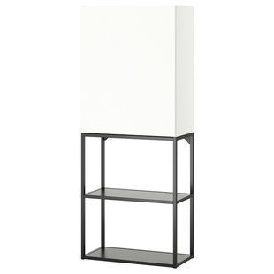 Книжкова шафа, антрацит/білий, 60x32x150 см ENHET / 496.133.38