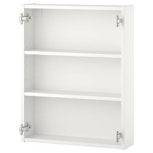 Настінна шафа з 2 полицями, біла, 60x15x75 см ENHET / 204.404.56