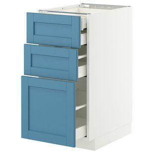 Sz stj 3fr/2n/dw/w sz, білий/Lerhyttan blue, 40x60 см METOD/MAXIMERA / 496.191.37
