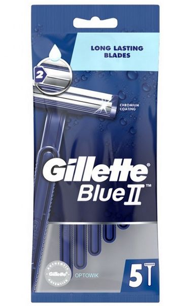 Одноразовые станки для бритья Gillette Blue 2, 5 шт / Chromium Coating;5шт;