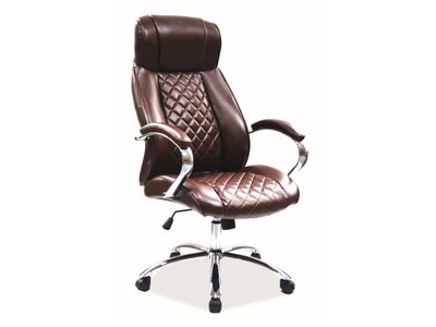 Компьютерное кресло Q-557 / OBRQ557BR;коричневий;екошкіра;
