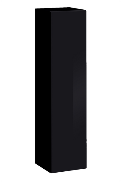 Шкафчик Switch SW 3 вертикальный 120 / 26 ZZ SW SW 2;корпус - чорний мат, фронт - чорний глянець;30x120x30;