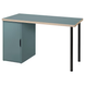 Комп'ютерний стіл LAGKAPTEN / ALEX 120x60 см / 295.233.72;бірюзово-сірий/чорний;