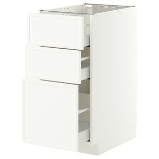 Тумба под шкаф с 3 выдвижными ящиками, белая/матовая белая Aspudden, 40x60 см. METOD/MAXIMERA / 896.246.22