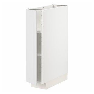Стіл/шафа з полицями, білий/Стенсунд білий, 20x60 см METOD / 594.655.30