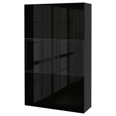 Шкаф-витрина BESTA / 590.594.61;черно-коричневый;