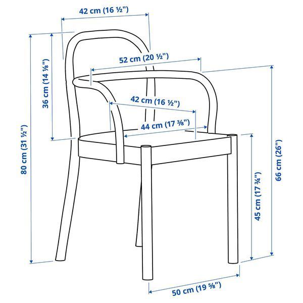 2025 Стіл і 4 стільці, сосна/червоний, 156x75 см IKEA PS 2026/STOCKHOLM / 296.344.07