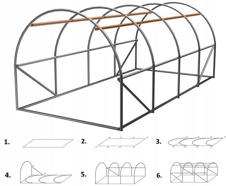 Теплиця садова 6&times;3&times;2 м MARCELL / MARCELL;