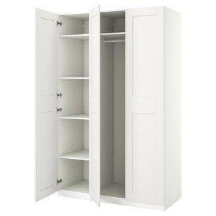 Комбінація шаф, білий/білий, 150x60x236 см PAX/GRIMO / 694.297.30