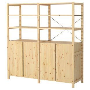2 секції/полиці/шафа, сосна, 174x50x179 см IVAR / 694.070.59