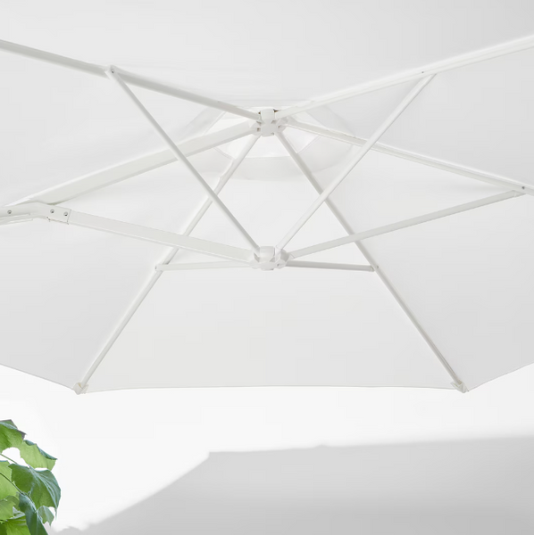 Подвесной садовый зонтик HOGON с основанием Svarto / 193.210.01;білий/темно-сірий;270;