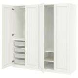 Комплект шкафа, белый/белый, 200x60x201 см. PAX/GULLABERG / 995.636.75 PAX/GULLABERG магазин Glance