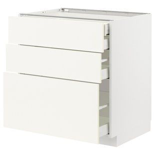 Sz stj 3fr/2n/dw/w sz, білий/Vallstena білий, 80x60 см METOD/MAXIMERA / 595.071.63
