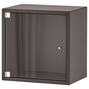 Навісна шафа/скляні дверцята, темно-сірий, 35x25x35 см EKET / 493.363.41