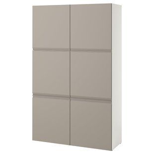 Комбінація з дверима, білий Хаммарсмед/бежевий, 120x42x193 см BESTA / 995.693.52