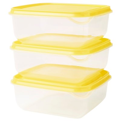 Харчовий контейнер PRUTA 3 шт. / 903.358.43;жовтий;пластик;