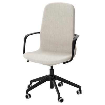 Офісне крісло з чорними підлокітниками LANGFJALL / 291.780.69;бежевий;
