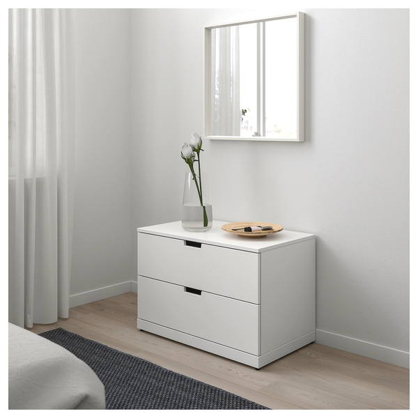 Комод NORDLI на 2 шухляди / 992.394.94;білий;80x54;